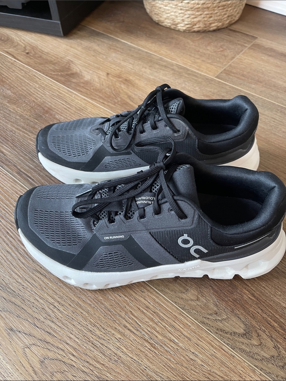 On Running Women’s Athletic Sneakers — Black and Gray